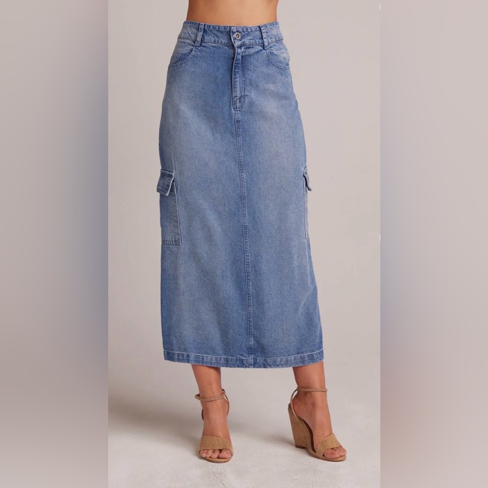 274. J. Jill Denim Women’s Cargo Midi Skirt - Picture 15 of 15